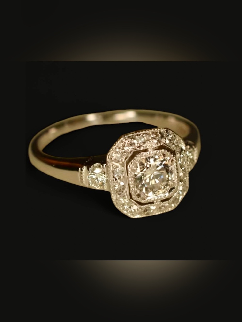 Vintage Classic Halo CZ Ring in Silver